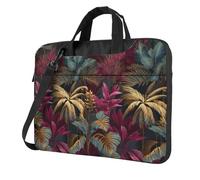 Indigo Wine Red Palm Leaves Tropical Plants Laptop Bag Laptop Case 15.6 Pollici Borse per Computer Imbottito Copertura Della Manica Per Donne Uomini