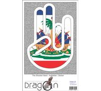 INDIGOS The Shocker Hand Sticker Decal Adesivo per Computer Portatile Skin 210 x 144 mm Contorno Nero con Bandiera Haiti Haiti
