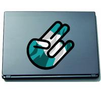 INDIGOS The Shocker Hand Sticker Decal Sticker Adesivo per Computer Portatile Skin 210 x 144 mm Contorno Nero con Bandiera El Salvador-El Salvador