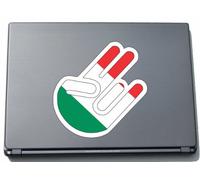 INDIGOS The Shocker Mano Decal Adesivi Etichette 210 x 144 mm per PC Portatile Qubits Davidt'S Profilo con bandierina Hungary-Ungheria