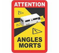 INDIGOS UG® 1 Adesivo di Avvertimento Angles Morts - Camper - Camion - Angolo Morto - Adesivo Autoadesivo per Francia StVo