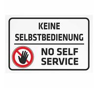 INDIGOS UG - Adesivi - Sicurezza - Nessun self service - 300 x 200 mm - hotel, azienda, protezione, KITA, medico, pratica, appartamento