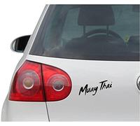 INDIGOS UG Adesivo Auto - Sticker - Auto - JDM - Die Cut - Muay Thai Decal Window Laptop Vinyl Sticker - Nero - 149 mmx66 mm