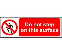 Indigos UG Adesivo di sicurezza Prohibition signs Do not step on this surface - 15 x 5 cm - Adesivo per ufficio, azienda, scuola, hotel, protezione del lavoro
