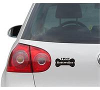 INDIGOS UG Adesivo per Auto - JDM - Die Cut - I Love My Rottweiler Decal Auto Window Laptop Sticker - Nero - 149 mm x 71 mm