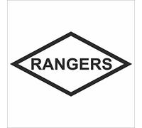 INDIGOS UG Adesivo per Auto, JDM - Die Cut - US Army Rangers Lozenge Patch Style Decal Auto Sticker - Nero - 149 mm x 81 mm
