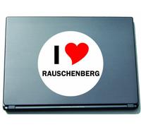INDIGOS UG I Love Aufkleber adesivo Laptopaufkleber Laptopskin 297 mm con Stadtname RAUSCHENBERG