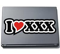 INDIGOS UG I Love Heart Sticker Decal Sticker Laptop Skin 210 mm I Love XXX