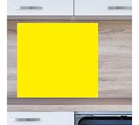 INDIGOS UG Pannello posteriore da cucina per specchio piastrellato - giallo - 60 x 50 cm - Paraspruzzi pannello composito di alluminio resistente al calore - parete posteriore cucina moderna lavabile