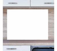 INDIGOS UG Paraspruzzi - Bianco - 100 x 55 cm - Pannello composito in alluminio - Cucina - Pannello posteriore della cucina - Targa - Forno - Specchio per piastrelle - Fornello