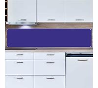 INDIGOS UG Paraspruzzi - blu - 150 x 50 cm - piastra in alluminio composito - cucina - pannello posteriore della cucina - cartello - forno - specchio per piastrelle - fornello