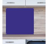 INDIGOS UG Paraspruzzi - Blu - 70 x 50 cm - Piastra in alluminio composito - Cucina - Pannello posteriore della cucina - Targa - Forno - Specchio per piastrelle - Fornello