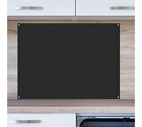 INDIGOS UG Paraspruzzi - Nero - 90 x 60 cm - Piastra in alluminio composito - Cucina - Pannello posteriore della cucina - Targa - Forno - Specchio per piastrelle - Fornello