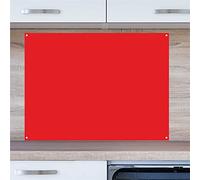 INDIGOS UG Paraspruzzi - Rosso - 100 x 50 cm - Pannello composito in alluminio - Cucina - Pannello posteriore della cucina - Targa - Forno - Specchio per piastrelle - Fornello