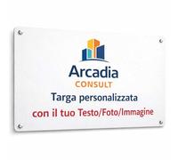 INDIGOS UG - Personalizzare cartelli - Pannello composito alluminio 8 misure - foto e testo - Logo - per garage, hotel, parcheggio, scuola, posto auto