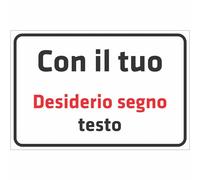 INDIGOS UG - Personalizzare i cartelli - Cartello in alluminio composito - 5 misure con testo o nome - per garage, parcheggio, scuola, azienda, hotel, garage