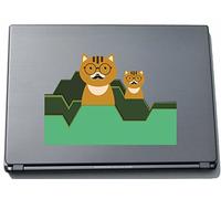 INDIGOS UG Pinkelephant clm031 Funny Little Monster - Funny Cats 150 mm Sticker Skin per Laptop