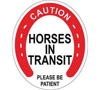 INDIGOS UG - Sticker - Safety - Warning - Caution cavalli adesivo stampato decalcomania taglio grafico per rimorchio camion - Adesivo 250 mm x 205 mm - KP-301