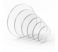 Indigos UG - Vetro acrilico trasparente 3 mm - 10 x rotondo diametro 35 cm - taglio per laser, fresa, sega e foratura - leggero, trasparente, cornice, fai da te, mobili, decorazioni, display, dischi