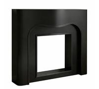 Indipendente Mobile for caminetto decorativo con cornice for moderno curvo in bianco e nero Decorativo