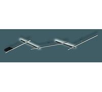Plafoniera INDIRA con 5 bacchette orientabili nere 674610532