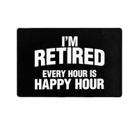 Indistruttibile Zerbino Ingresso I'm Retired Every Day is Saturday, Tappetino da Bagno, Camera, Interno, Cortile, Facile da Pulire Tappeto Ingresso 40X60cm
