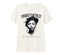 Indisturbata da Negative Souls Black Women Queen Juneteenth Maglietta Premium