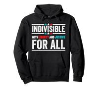 Indivisibile con Liberty And Justice for all Cool Retro Felpa con Cappuccio