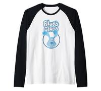 Indizi Blues in Un Cerchio Maglia con Maniche Raglan