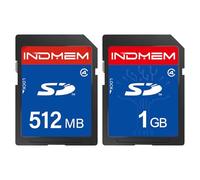 INDMEM - Scheda SD da 512 MB + 1 GB, classe 4, scheda di memoria flash da 1 GB MLC standard Secure Digital Card per fotocamera