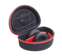 inDomit Custodia protettiva rigida da viaggio compatibile con cuffie Beats Studio Pro/Solo 4/Studio 3/Solo 3/Picun B10/BERIBES/JLab JBuds Lux ANC Wireless Bluetooth con cancellazione del rumore, rosso