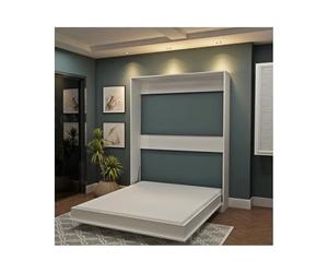 Indomita Letto Matrimoniale a Scomparsa Primer Bianco 164x38x221H