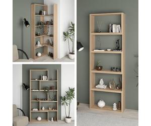 Indomita Libreria Estensibile angolare Wish 72x22x200h Colore Rovere