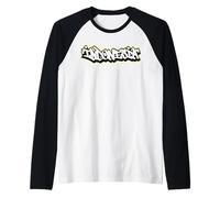 Indonesia Graffitismo Scritte Bali Maglia con Maniche Raglan