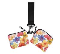 Indonesia Padma Raksasa Rafflesia Beauty Summer Flowers Portamonete da donna Custodie per carte d'identità minimalista con cinturino da polso per lavoro 2 confezioni tarjetero para credit, Indonesia