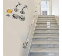 Indoor Acrilico ils per scale Chiaro Parete Ringhiera Moderna Scala per Hotel & Lofts Argento Staffa Design Elegante Soluzione di Sicurezza