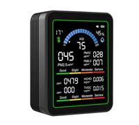 Indoor Air Quality Monitor - Portable Sensor Testing Device, Smart Pollution Detector, Digital Environment Analyzer | Home Bedroom Office Room Placement, Real-Time Reading Display, Compact Safety