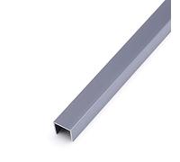 Indoor Bedroom Wall,Black Silver Floor Transition Strip, Aluminu Threshold Joining Strips, U Molding Wood to Tile Seams Edge Banding(Gray,105cm/41.3in)
