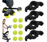 Indoor Bike Trainer Support Accessories,30x26x7cm Portable 4X Rocker Plate Bike Trainer With 8 Pack Tennis Balls, Efficient Core Workout Equipment, Stationary Bikes Stand Core Rocker Feet