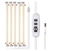 Indoor Dimmerabile Led Coltiva La Luce Fito Timer Lampada Con Potenza Kit Idroponica Lampada A Spettro Completo for Le Piante Lampada Da Coltivazione Al Coperto,Risparmia Elettricità(Five)