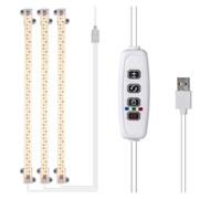 Indoor Dimmerabile Led Coltiva La Luce Fito Timer Lampada Con Potenza Kit Idroponica Lampada A Spettro Completo for Le Piante Lampada Da Coltivazione Al Coperto,Risparmia Elettricità(Three)