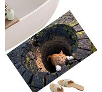 Indoor Entrance Door Mat, Entryway Area Mat, Easy Clean Decorative 3D Hole Illusion Rug for Office Bedroom Study Divano Side Dorm Apartment Family Gathering Housewarming Birthday Home Decoration