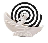 Indoor Fly Coil Holder - Contains Burning Incense Ash, Chang E Moon Shaped Celestial Outline, 16.3x9.2x4.2cm Sizing + 52g Portable Weight, Plastiic Heat Resistant PP Ash Tray - For Patios & Home Livin