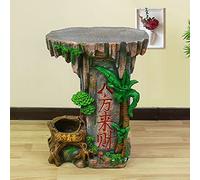 Indoor Fountains Rockery Running Water Resin Decorations with LED Lights And Atomizer Tabletop Mini Water Fountain Lucky Home Decoration Feng Shui Ornaments for Living Room/Bedroom/Office (B)