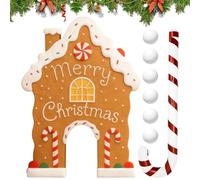 Indoor Golf Game - Reusable Funny Christmas - Holiday Gingerbread Golf Set Party Games - For Teens Adults Family Living Room Outdoor Party Gatherings Events Celebration