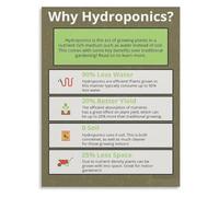 Indoor Hydroponics Guide Poster for Garden Center Walls