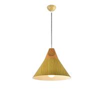 Indoor Lighte V-intage 1 Heads Ceiling Lights Imitat Wood Adjustable Pendant Lighting Metal Shade LED Chandelier for Dining Living Room