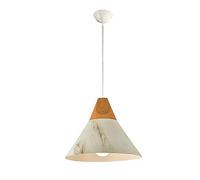 Indoor Lighte V-intage 1 Heads Ceiling Lights Imitat Wood Adjustable Pendant Lighting Metal Shade LED Chandelier for Dining Living Room