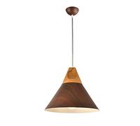 Indoor Lighte V-intage 1 Heads Ceiling Lights Imitat Wood Adjustable Pendant Lighting Metal Shade LED Chandelier for Dining Living Room