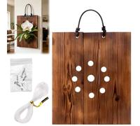 Indoor Staghorns Fern Wall Mounting Board, Vertical Hanging Air Plant Board for Orchids, Space Saving Wood Display Plate for Homes Office Patio Garden Decor